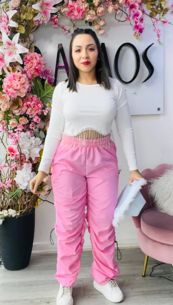 Top Brillo Manga Larga