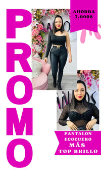 Pantalón Ecocuero – Sin Polar + Polera Vanessa Trasparencia