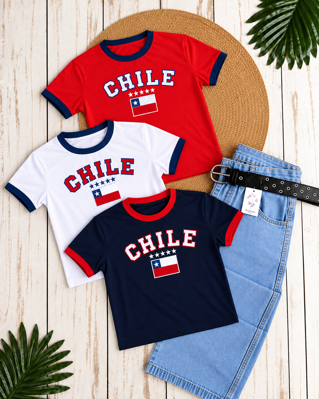 Polera Bordada Chile