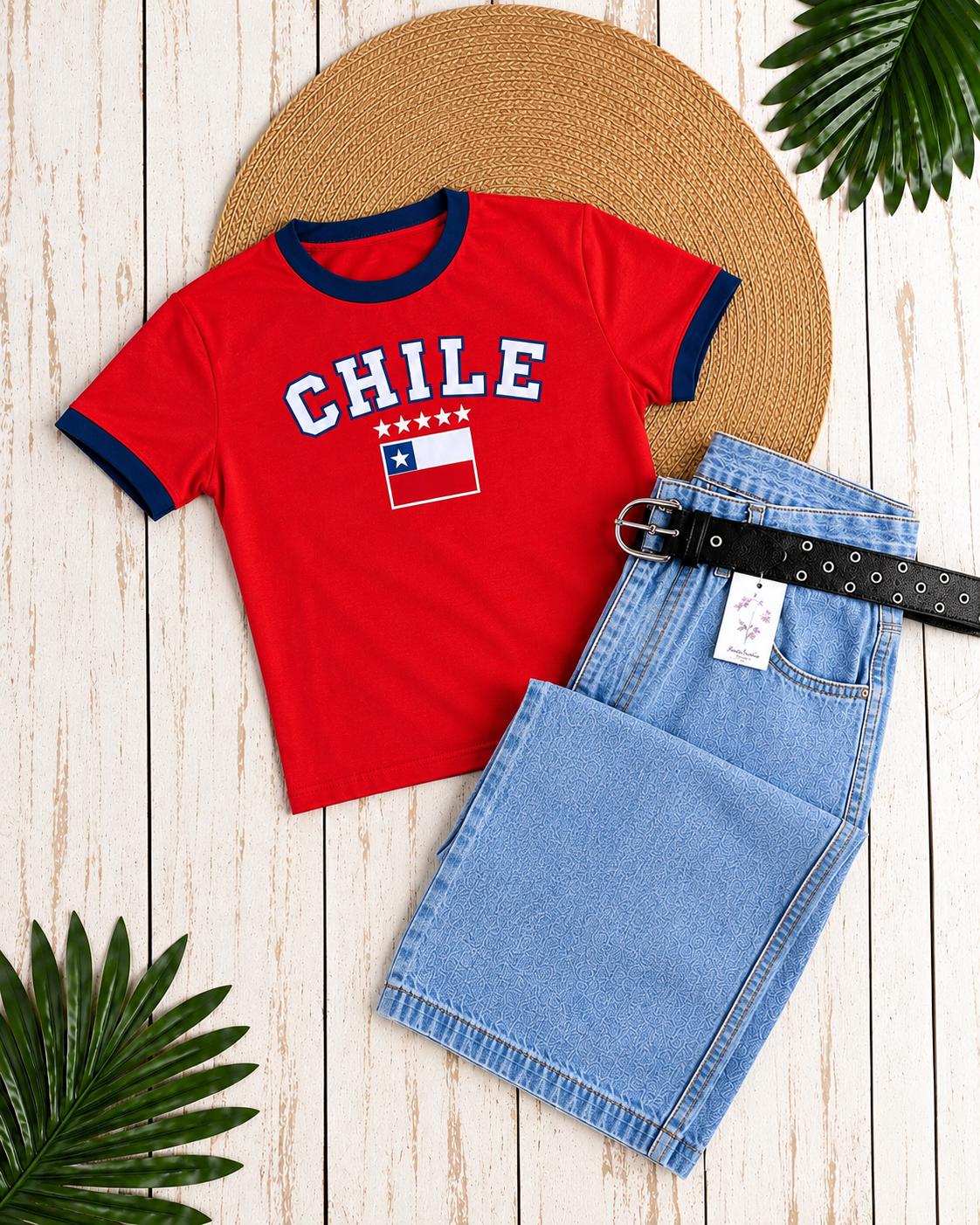 Polera Bordada Chile