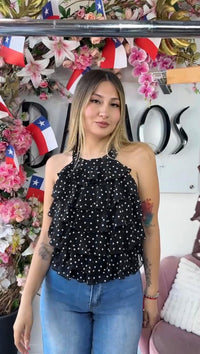 Blusa Lunares con Vuelos