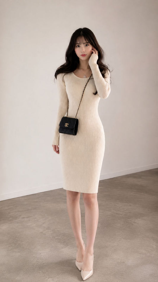 Vestido Dina Cuello Bajo