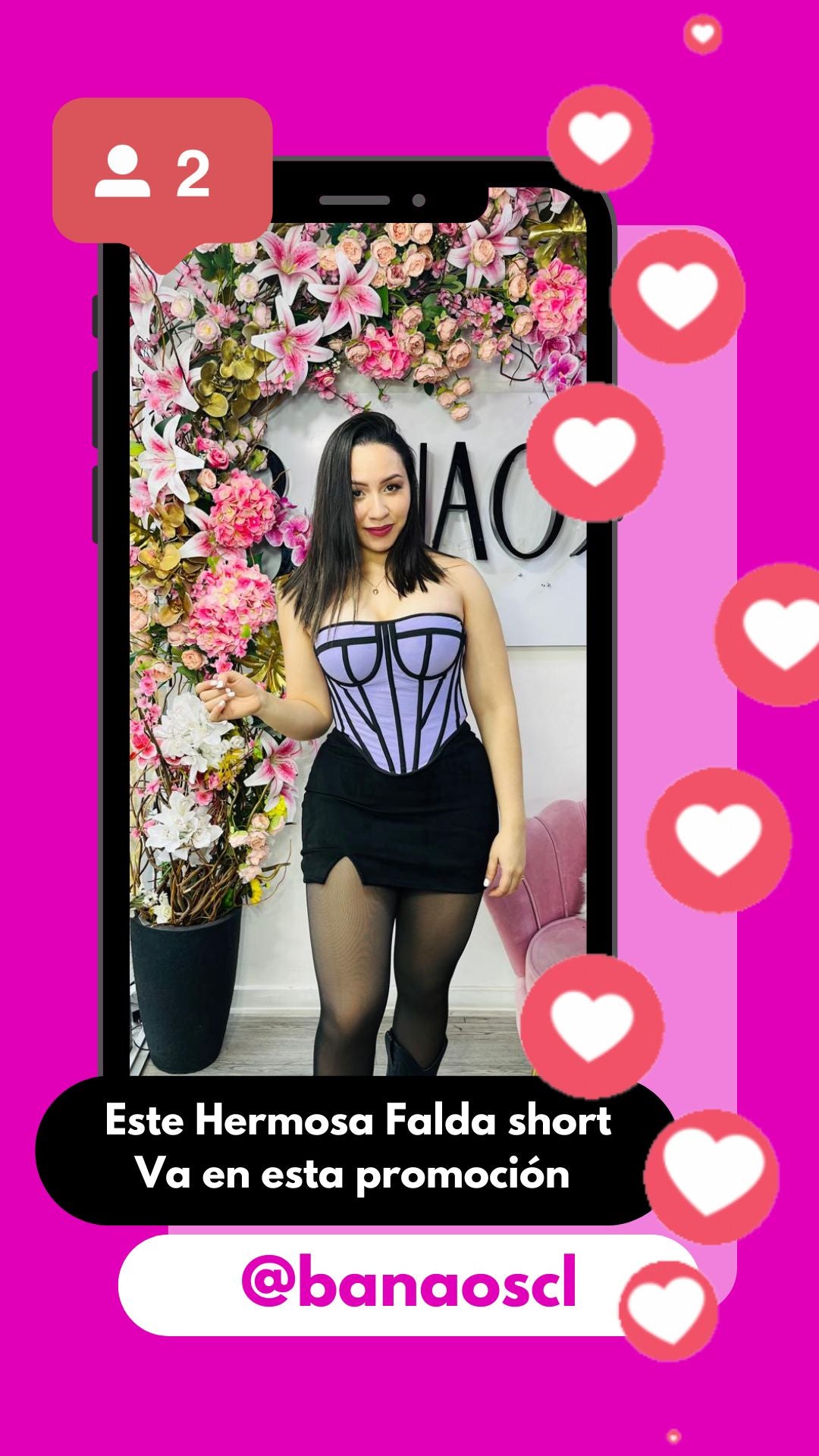 Falda Short Ura + Polera Vanessa Trasparenicia